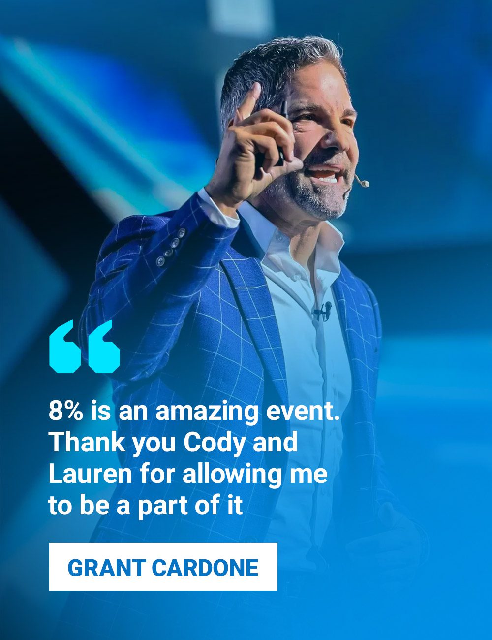 Cody Askins with Grant Cardone endorsement